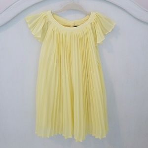 Gap bright yellow pleated dress 12-18 months